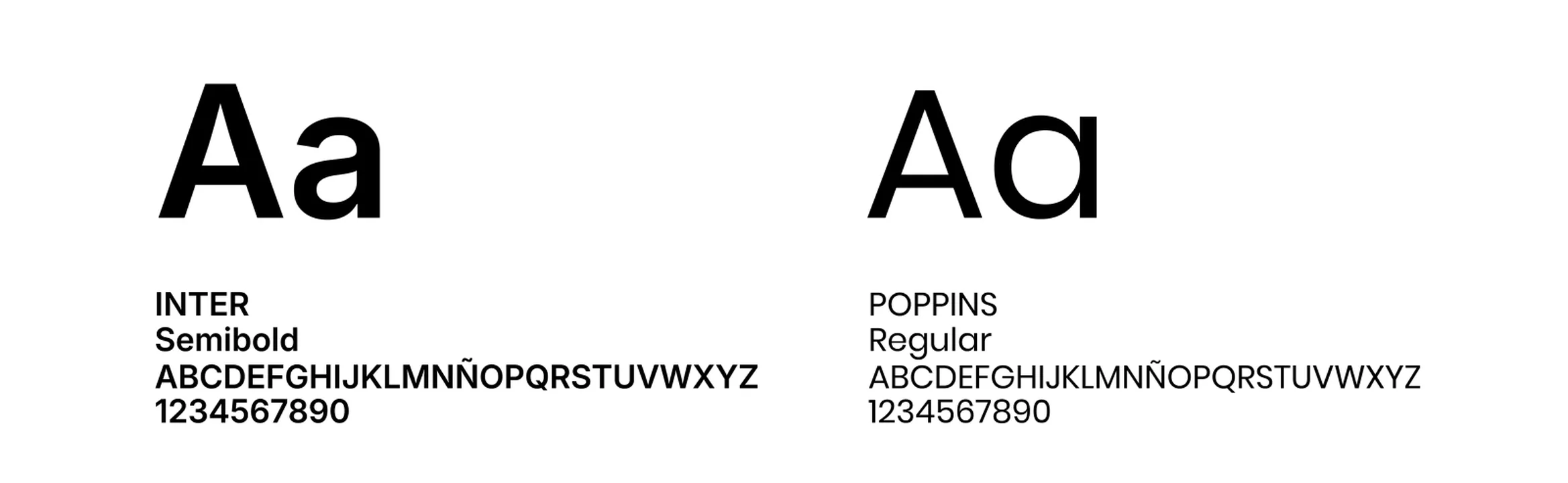 AJ The Accountant: typefaces Inter and Poppins