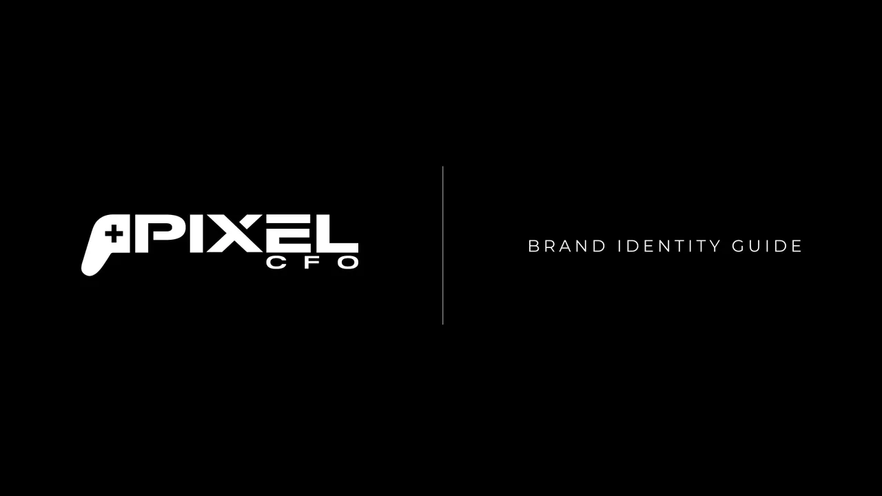 Pixel CFO brand identity guide: cover