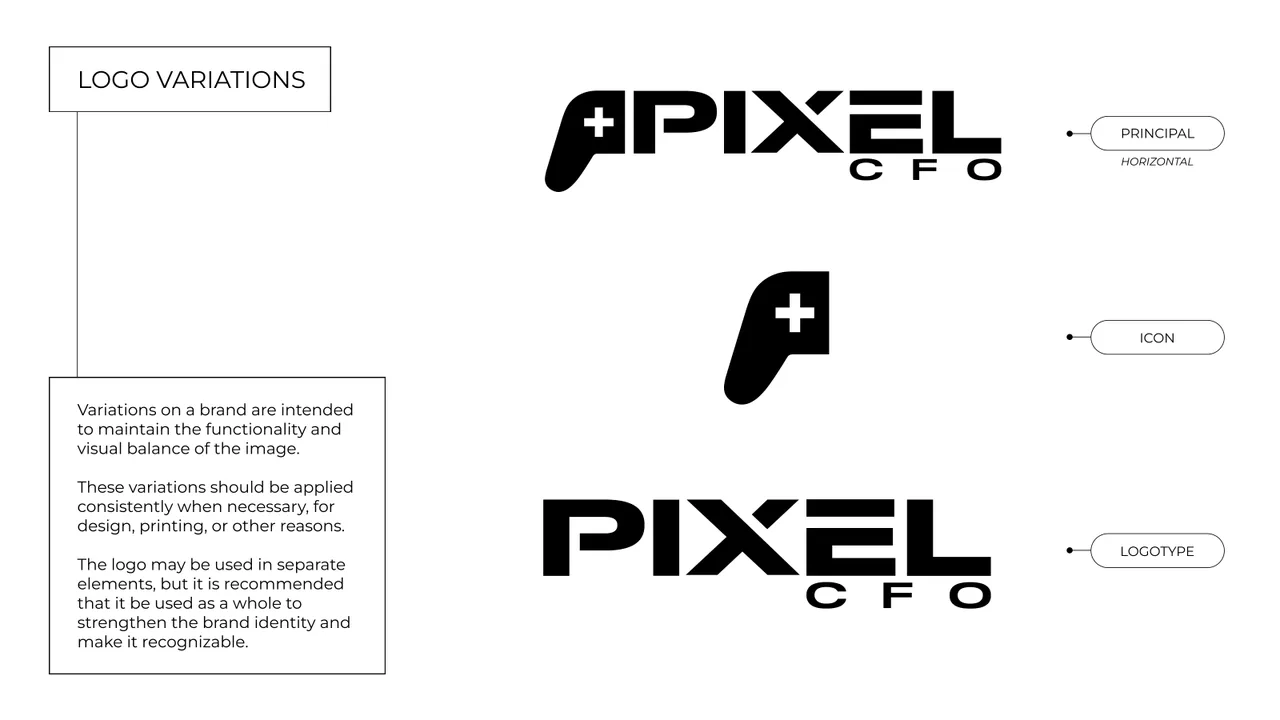 Pixel CFO: logo variations