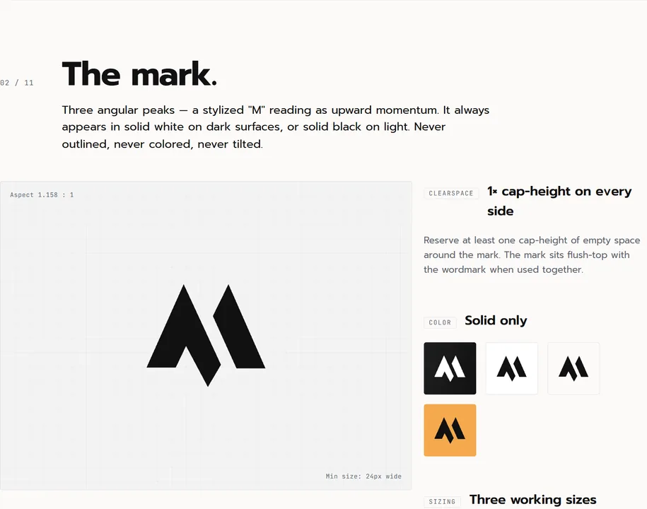 Marketing for Fractionals brand system: the mark